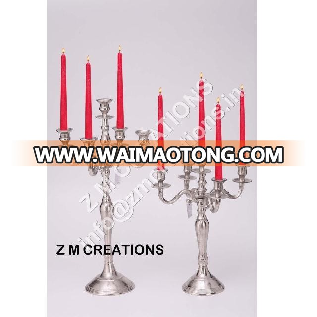 Rough Aluminium Candle Stand / Candelabra / Candlestick Holder 5 candle Arms suitable for Wedding & Christmas Decoration